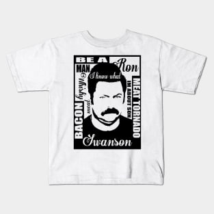 Ron Swanson parks and rec Kids T-Shirt